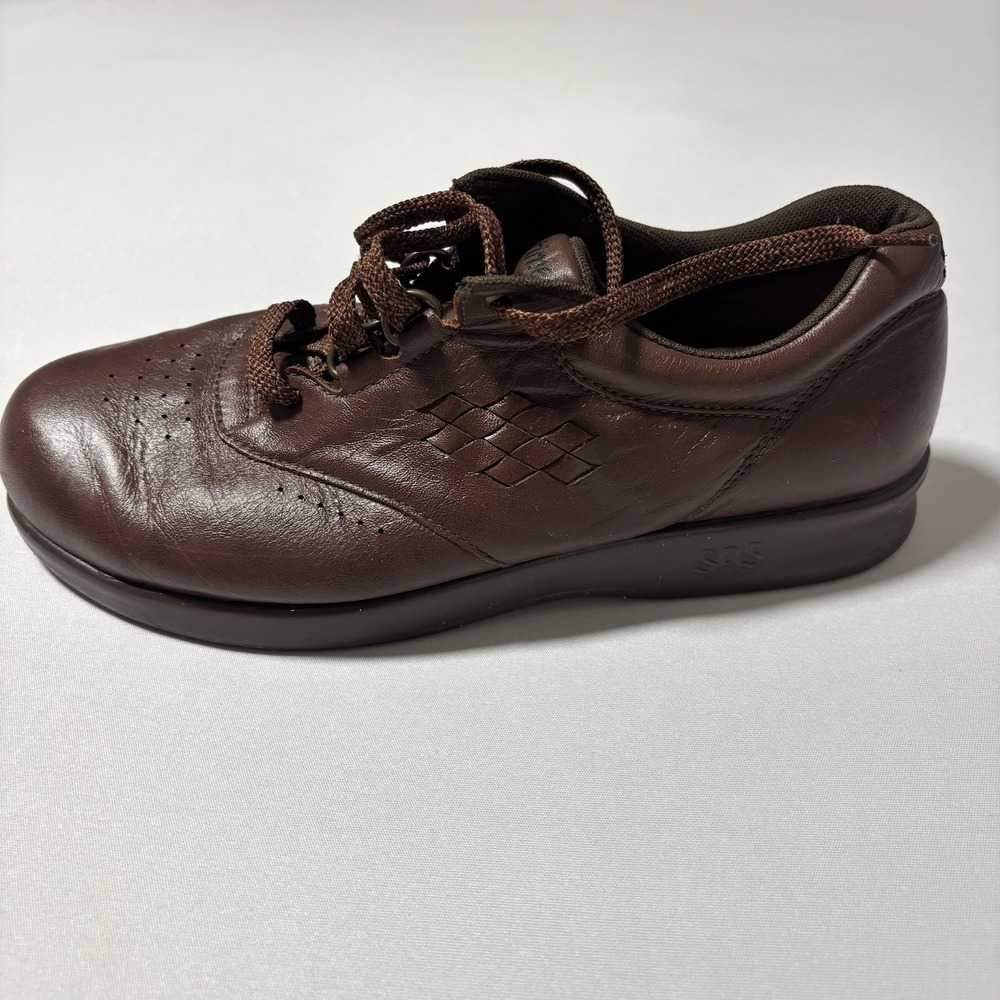 SAS Free Time Walking Shoe Womens 8 W Brown USA Tripad Comfort Leather